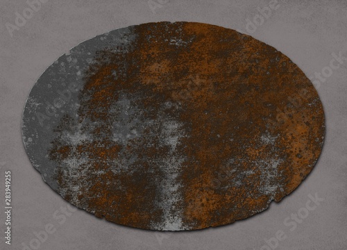 old rusty plate