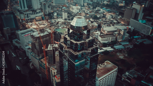 Ploenchit view from above in Bangkok in Thailand photo