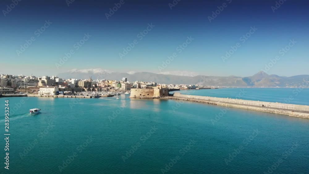 Old port with Koules fortress Old port with Koules fortress