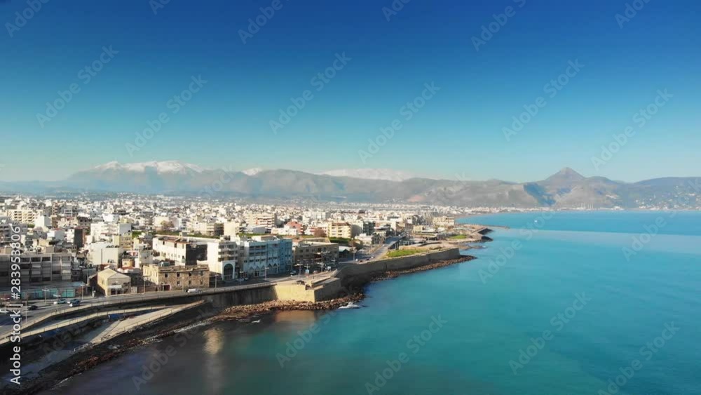 Residential district and seascape Residential district and seascape