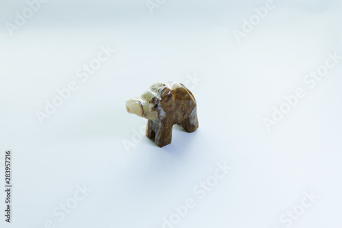 Elephant figure made of stone photo