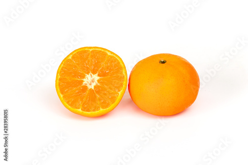 Orange on a white background  fruit with vitamin C  healthy fruits  China is a sacred fruit  another fruit that has vitamin C