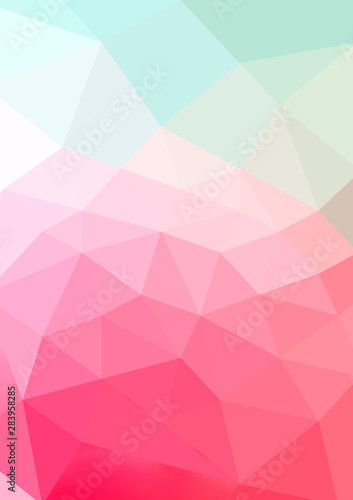 light blue and pink color polygon geometrical abstract background
