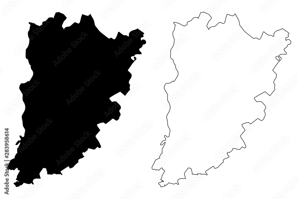 Bacs-Kiskun County (Hungary, Hungarian counties) map vector illustration, scribble sketch Bács-Kiskun (Bacs Kiskun) map