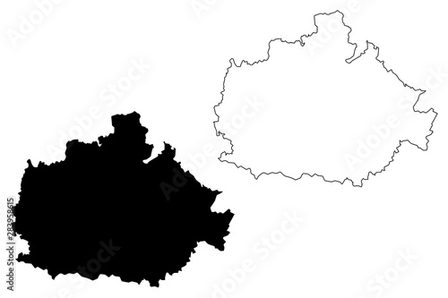 Baranya County (Hungary, Hungarian counties) map vector illustration, scribble sketch Baranya map