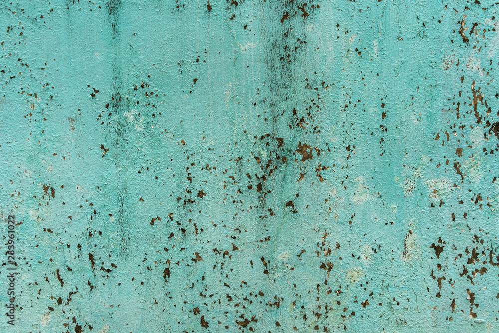 The surface of dirty green concrete walls The surface of dirty green concrete walls