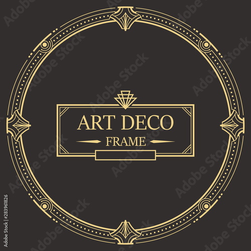 Art deco border and frame template.