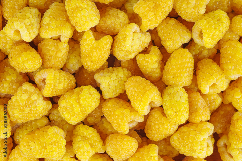 Yellow raspberries background Yellow raspberries background