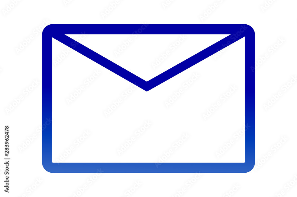 illustration of mail icon isolated on white illustration of mail icon isolated on white