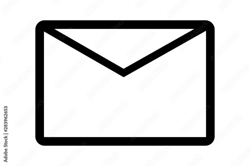 illustration of mail icon isolated on white illustration of mail icon isolated on white
