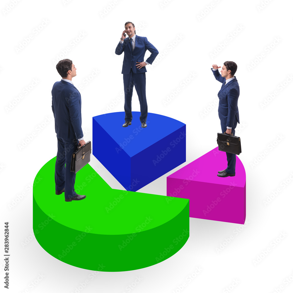 Business analytics concept with pie chart Business analytics concept with pie chart