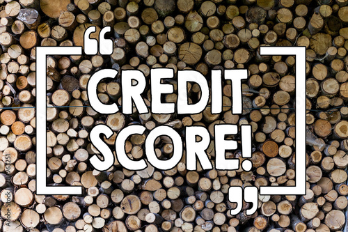 Word writing text Credit Score. Business photo showcasing Capacity to repay a loan Creditworthiness of an individual Wooden background vintage wood wild message ideas intentions thoughts photo