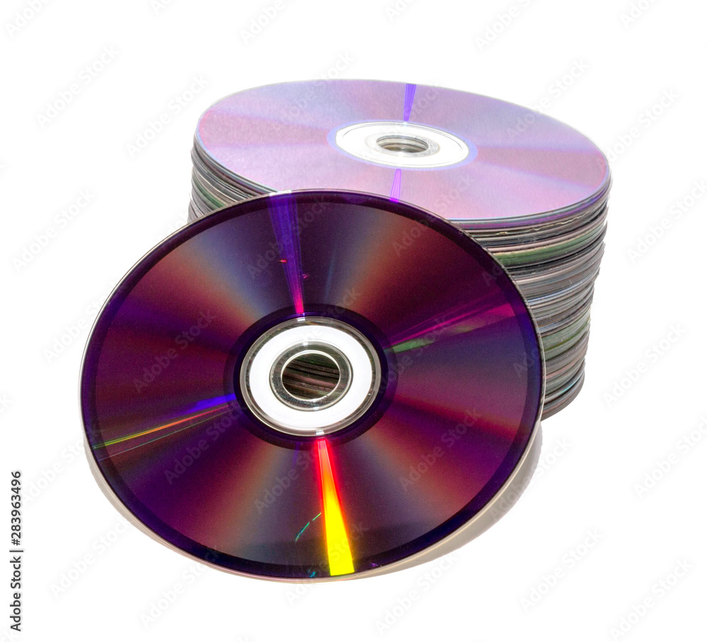Round CD on white isolate background Round CD on white isolate background