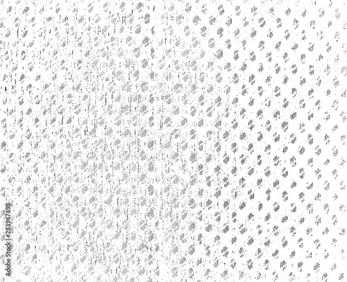 Monochrome Patchwork Grid Glitch Graphic Motif. Irregulary Textured Fabric Background. Abstract  vector illustration. Overlay  to create interesting vintage rustic effect and depth. EPS10