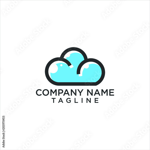 cloud logo symbol ilustration vector