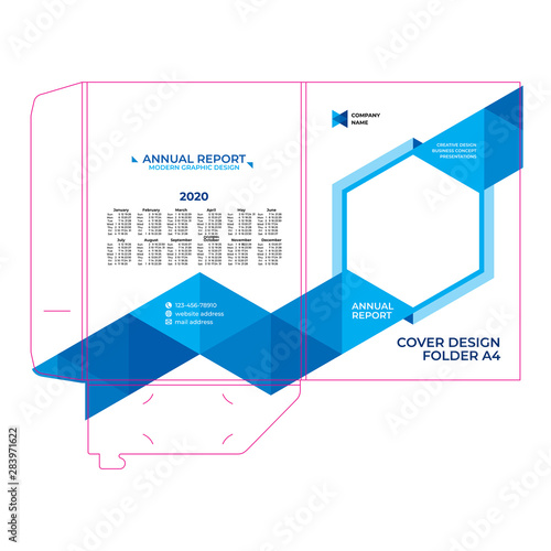 Folder cover design, the layout for the presentation of the company