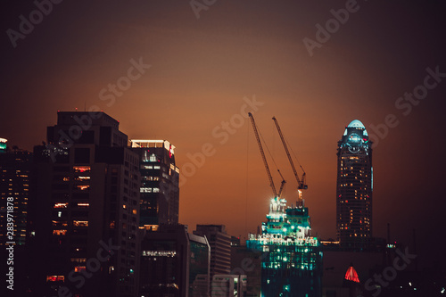 Central embassy mall and Ploenchit views from above  in Bangkok Thailand