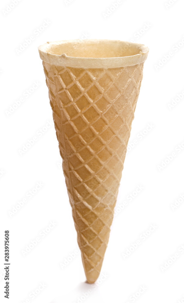 Empty ice cream cone isolated on white Empty ice cream cone isolated on white