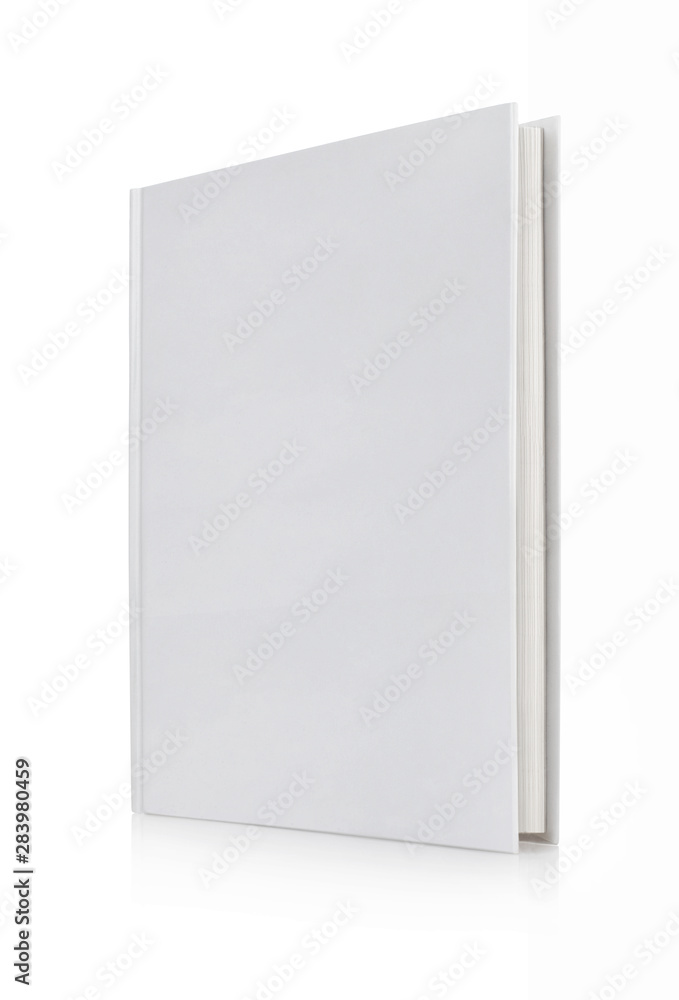 Blank white hard cover book, isolated on white background Blank white hard cover book, isolated on white background
