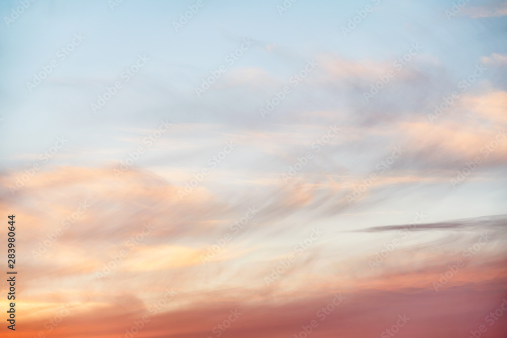 Sunset clouds in the sky background