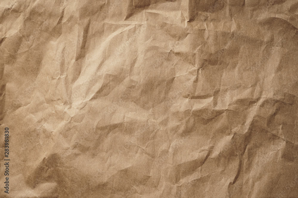 Textured Brown Craft Paper For Background. Stock Photo, Picture