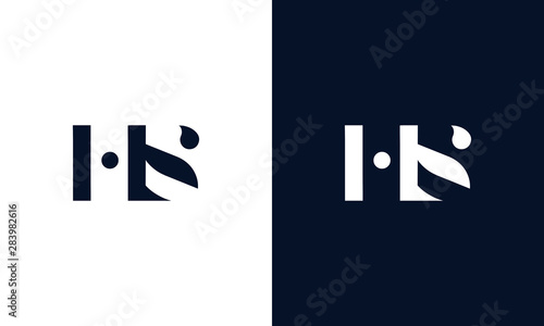 Abstract letter HS logo. This logo icon incorporate with abstract shape in the creative way.