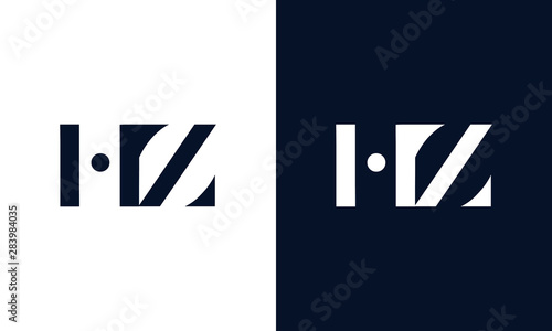 Abstract letter HZ logo. This logo icon incorporate with abstract shape in the creative way.