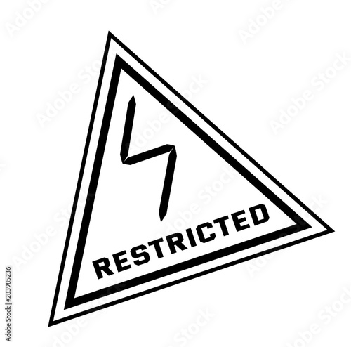 RESTRICTED stamp isolated on white