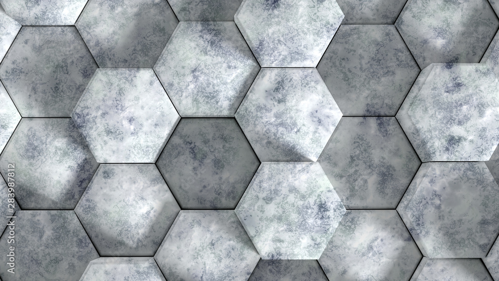 Geometry hexagon background. 3d illustration, 3d rendering. Geometry hexagon background. 3d illustration, 3d rendering.
