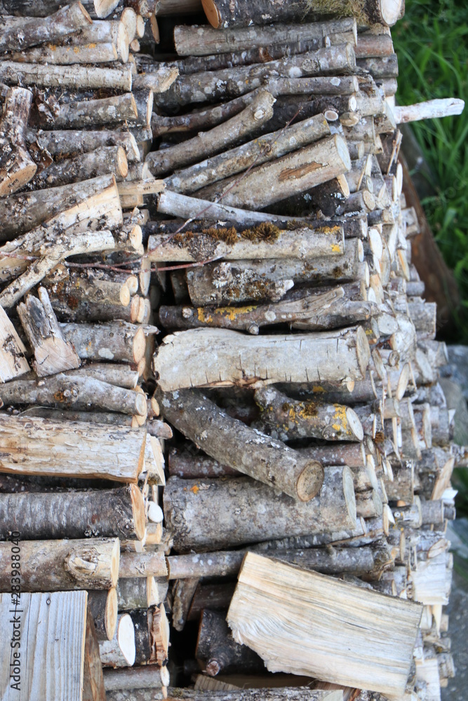 Firewood dry firewood in a pile for furnace kindling. Rustic background of logs Firewood dry firewood in a pile for furnace kindling. Rustic background of logs