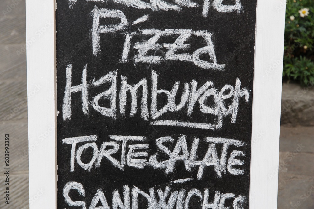 Fototapeta premium Italian food menu