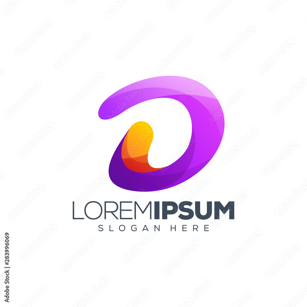 Obraz premium letter D logo design vector illustration