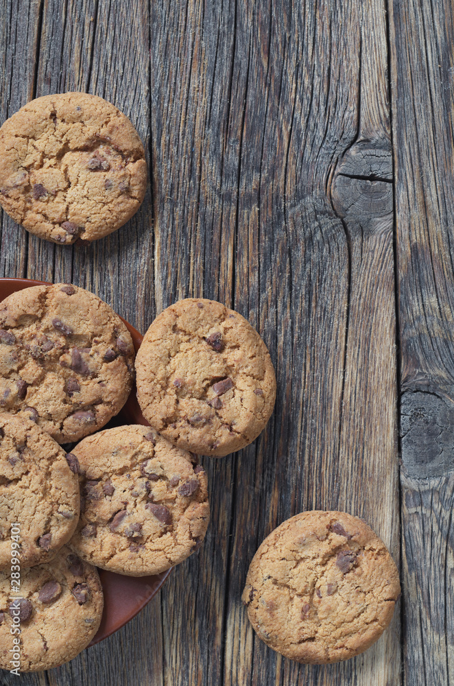 Chocolate chip cookies on table Chocolate chip cookies on table