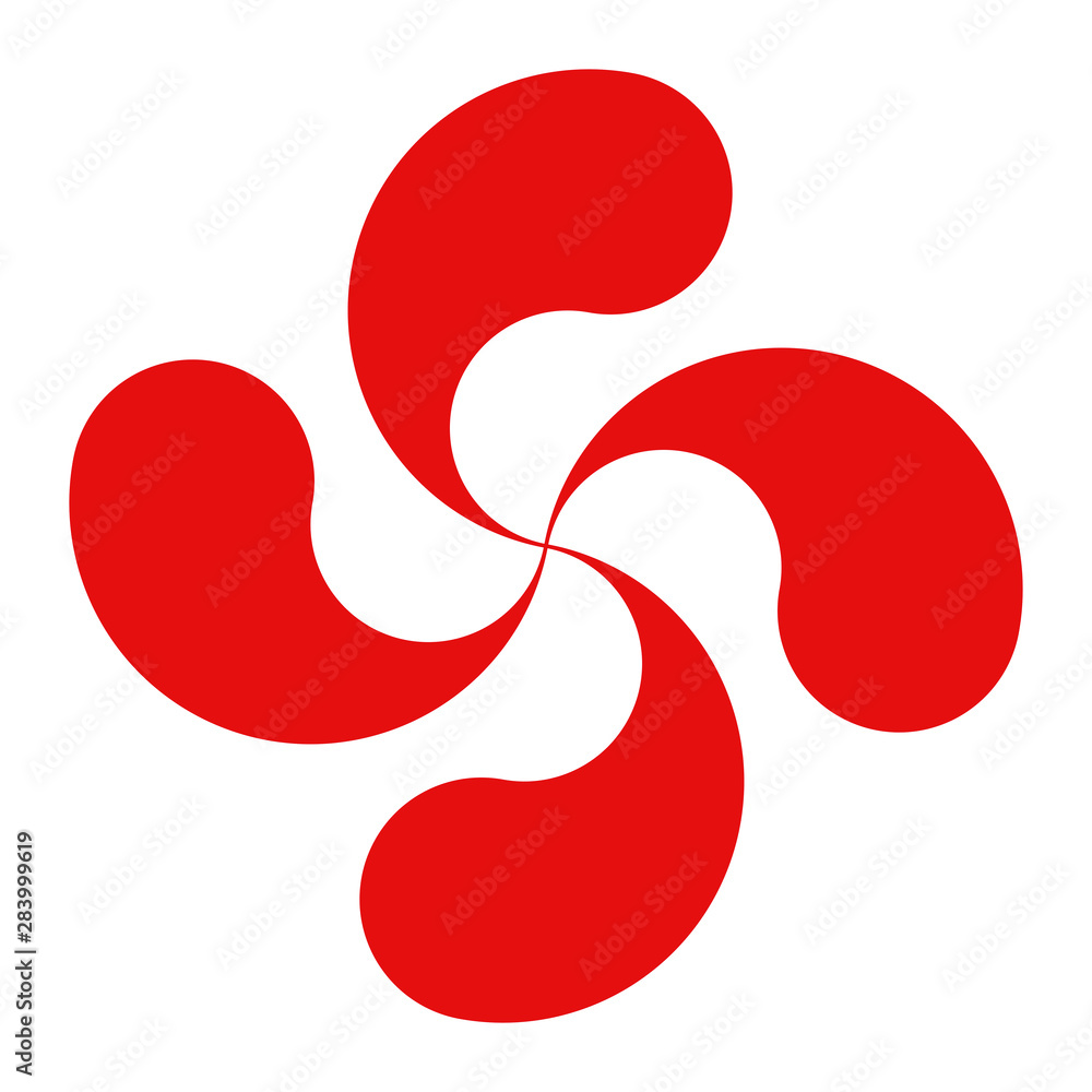 Lauburu or red basque cross symbol Lauburu or red basque cross symbol