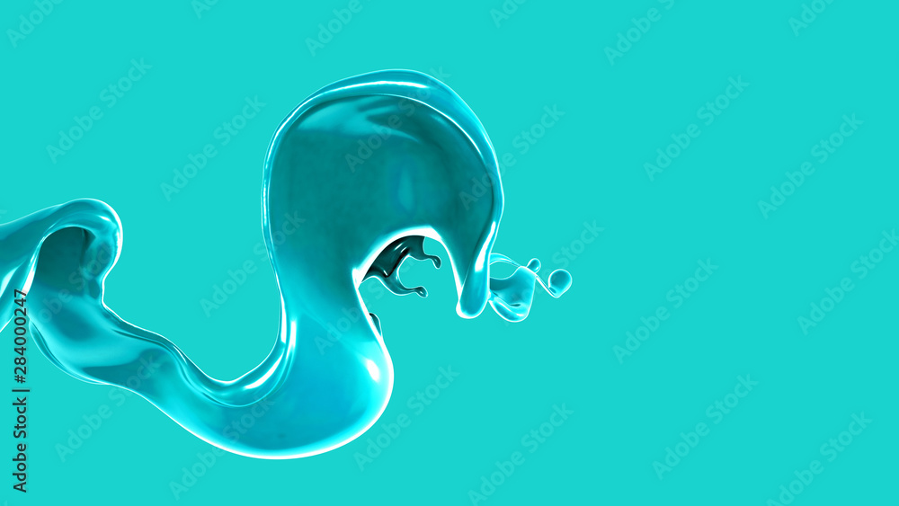 Splash of fluid. 3d illustration, 3d rendering. Splash of fluid. 3d illustration, 3d rendering.