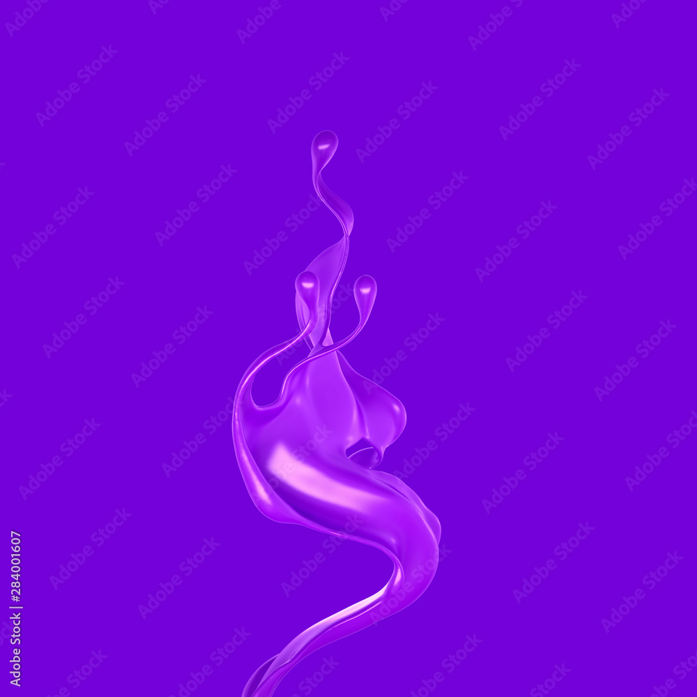 Splash of fluid. 3d illustration, 3d rendering. Splash of fluid. 3d illustration, 3d rendering.