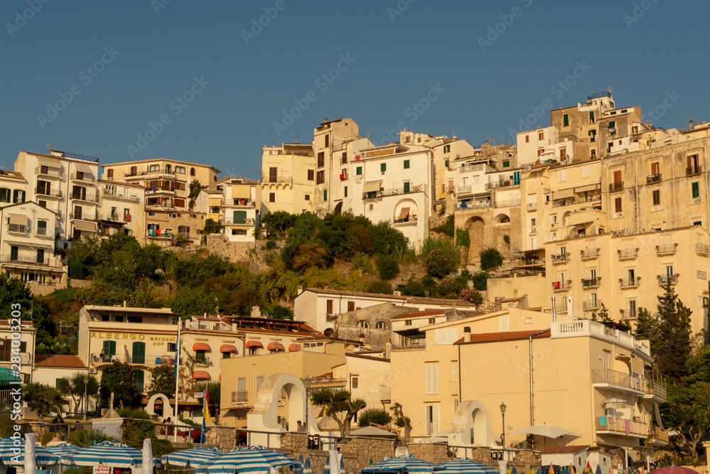View on old touristic town Sperlonga, Lazio, Italy