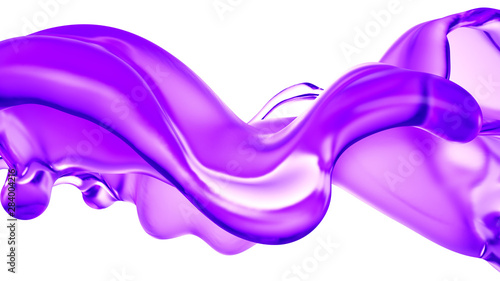 Splash of fluid. 3d illustration, 3d rendering.