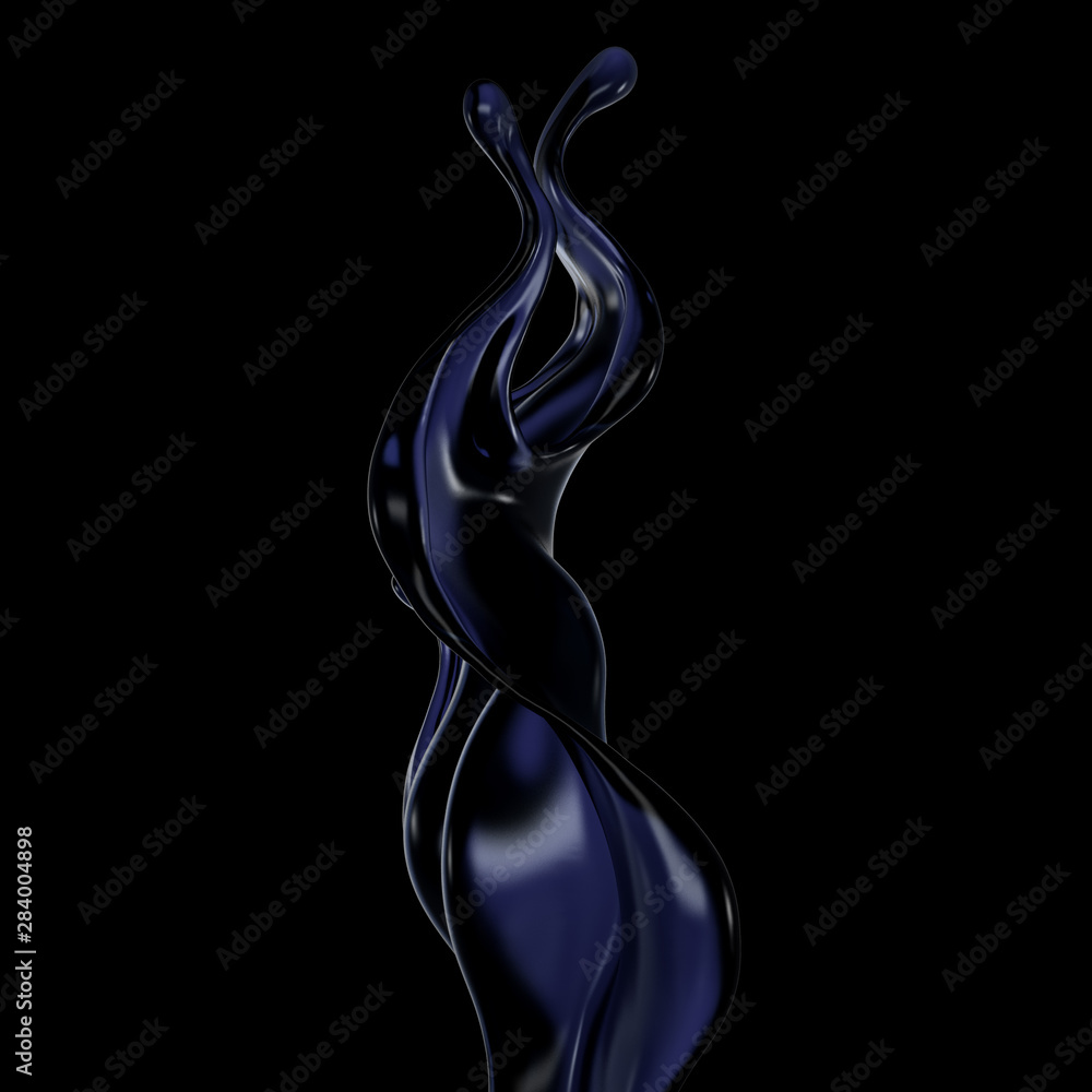 Splash of fluid. 3d illustration, 3d rendering. Splash of fluid. 3d illustration, 3d rendering.