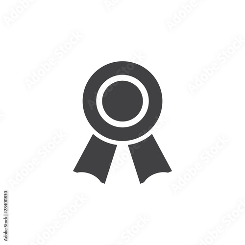 Approved or Certified Medal Icon. A symbol of approving.