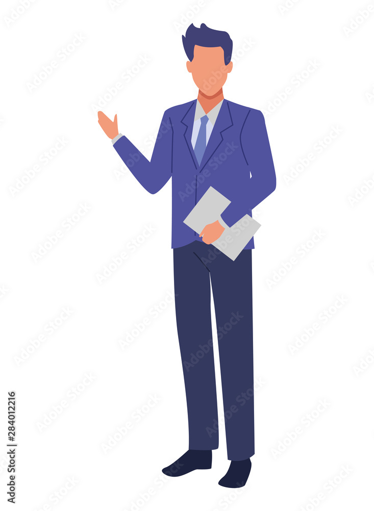 Executive businessman with clipboard Executive businessman with clipboard