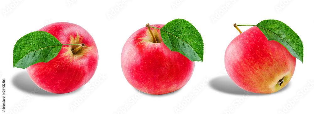 Apples on the white isolated background Apples on the white isolated background