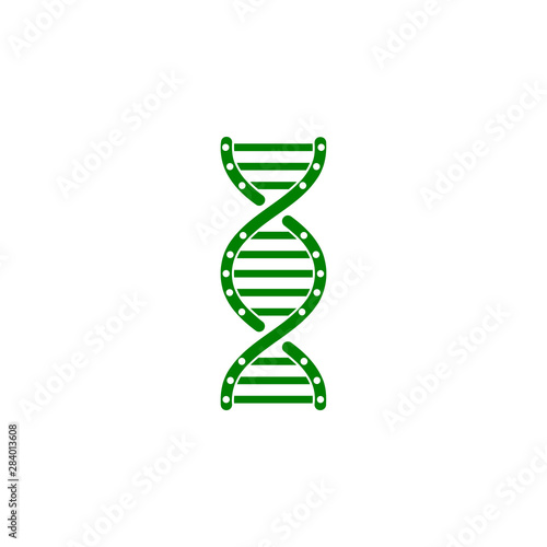 DNA, genetic sign, medical , health green color icon