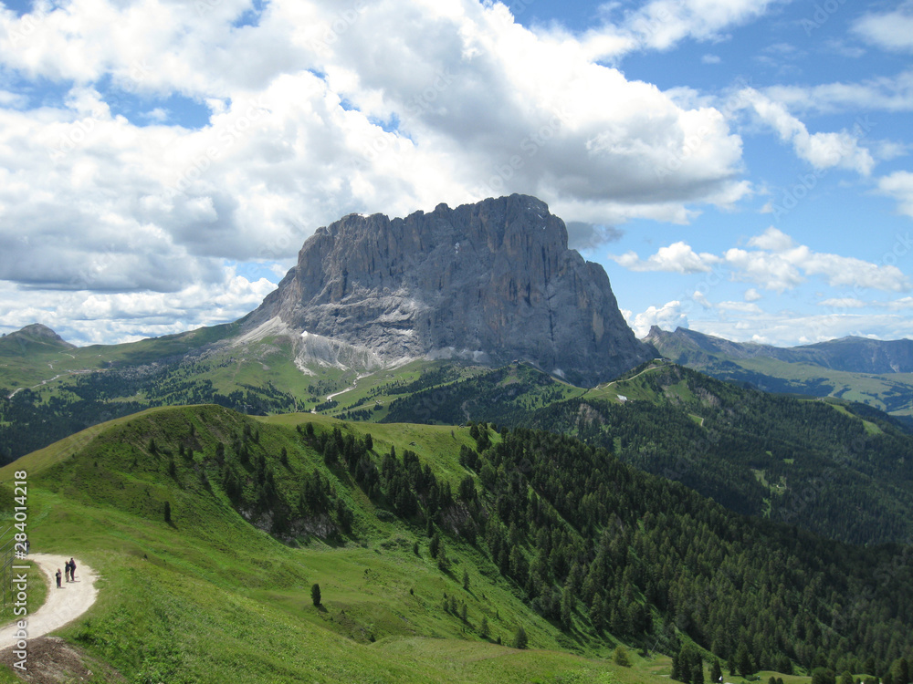 Beautiful lookout over the dolomites in south tyrol