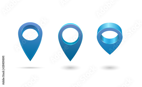 Free Download Set Map pointer 3d pin location symbols vector - GFXLoad