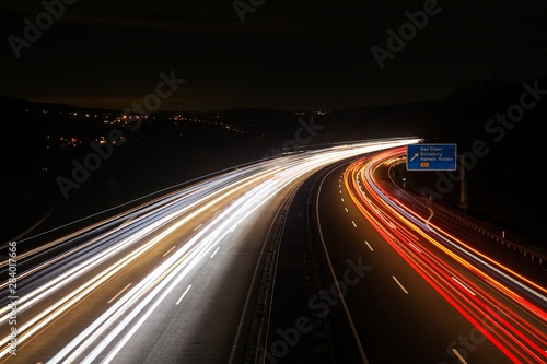 Langzeitbelichtung Autobahn