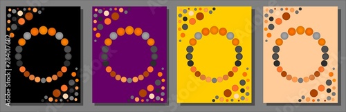 Mosaic Halloween colors design backgrounds collection vector design element for websites, blogs, advertisements, magazine, articles, flyers, posters, backgrounds, business cards, logo, and tri-folds