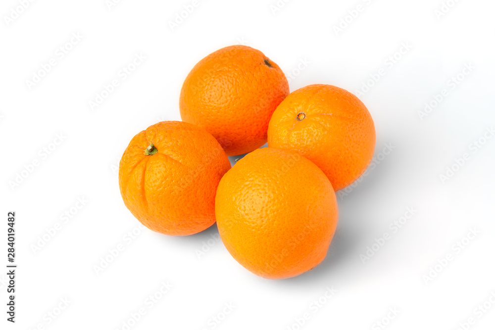 Juicy fresh oranges fruit isolated on white background Juicy fresh oranges fruit isolated on white background