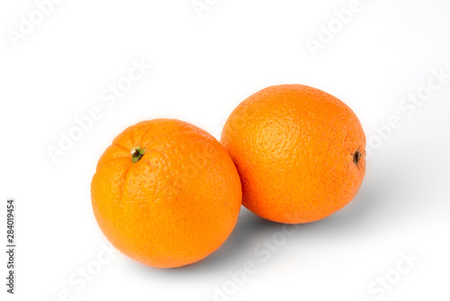 Juicy fresh oranges fruit isolated on white background