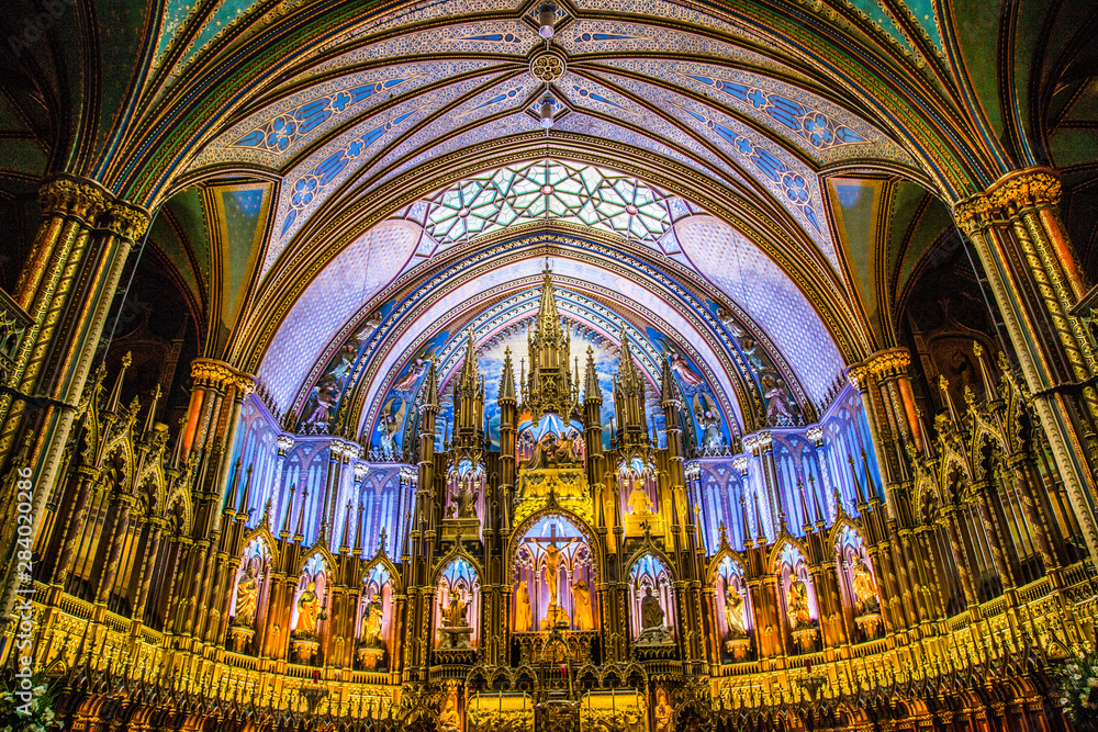 Notre Dame Cathedral in Montreal in Canada Notre Dame Cathedral in Montreal in Canada